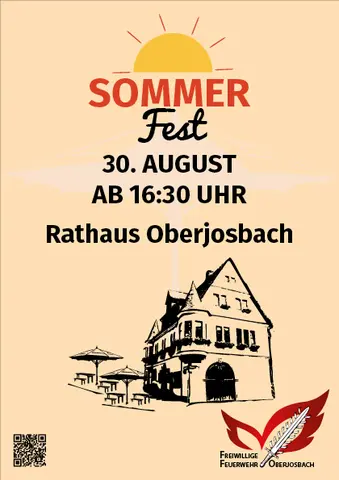 Plakat des Sommerfests der Feuerwehr am 30. August 2025
